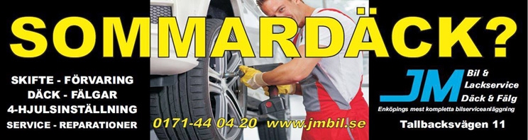 Byt till sommardäck hos JM Bil. Byt till sommardäck hos JM Bil.