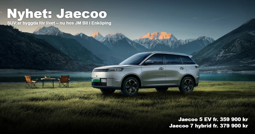 Jaecoo SUV:ar hos JM Bil i Enk�ping